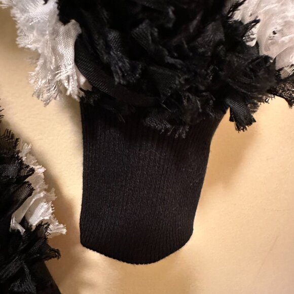 OO LALA women's black with white cardigan sweater SIZE LARGE - Picture 12 of 16